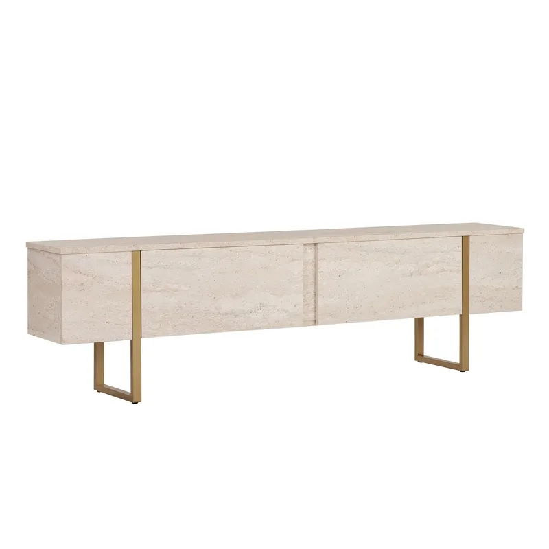 Nopira TV-bänk 180 cm - Travertin/guld - Möbler - Tv möbel & mediamöbel - TV bänk & mediabänk