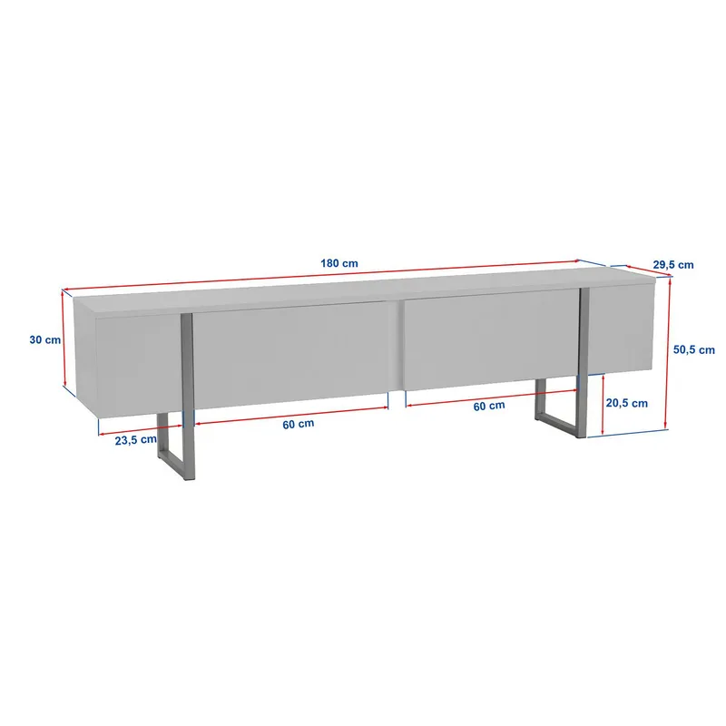Nopira TV-bänk 180 cm - Travertin/guld - Möbler - Tv möbel & mediamöbel - TV bänk & mediabänk