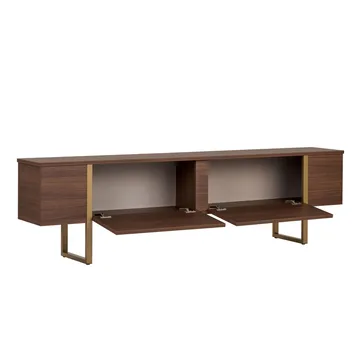 Nopira TV-bänk 180 cm - Valnöt/guld - Möbler - Tv möbel & mediamöbel - TV bänk & mediabänk