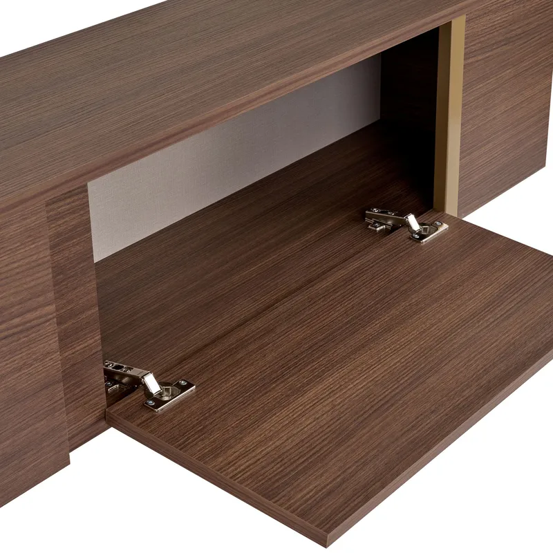 Nopira TV-bänk 180 cm - Valnöt/guld - Möbler - Tv möbel & mediamöbel - TV bänk & mediabänk