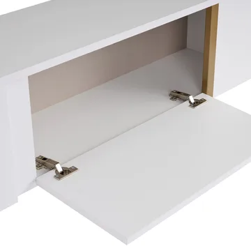Nopira TV-bänk 180 cm - Vitt/guld - Möbler - Tv möbel & mediamöbel - TV bänk & mediabänk