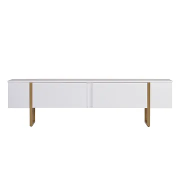 Nopira TV-bänk 180 cm - Vitt/guld - Möbler - Tv möbel & mediamöbel - TV bänk & mediabänk