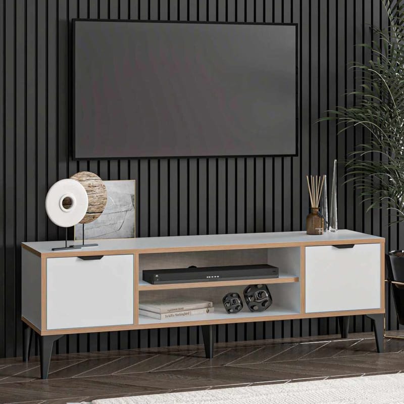 Olyros Tv-bänk 140 cm - Vit - Möbler - Tv möbel & mediamöbel - TV bänk & mediabänk