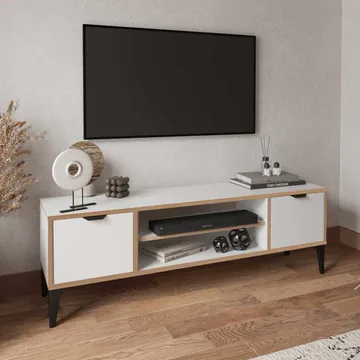 Olyros Tv-bänk 140 cm - Vit - Möbler - Tv möbel & mediamöbel - TV bänk & mediabänk