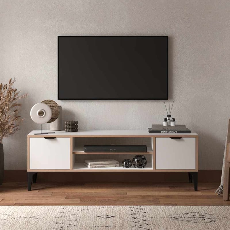 Olyros Tv-bänk 140 cm - Vit - Möbler - Tv möbel & mediamöbel - TV bänk & mediabänk