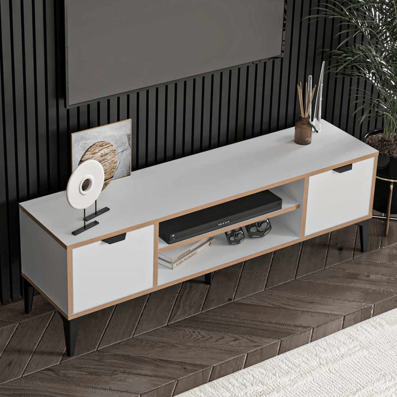 Olyros Tv-bänk 140 cm - Vit - Möbler - Tv möbel & mediamöbel - TV bänk & mediabänk