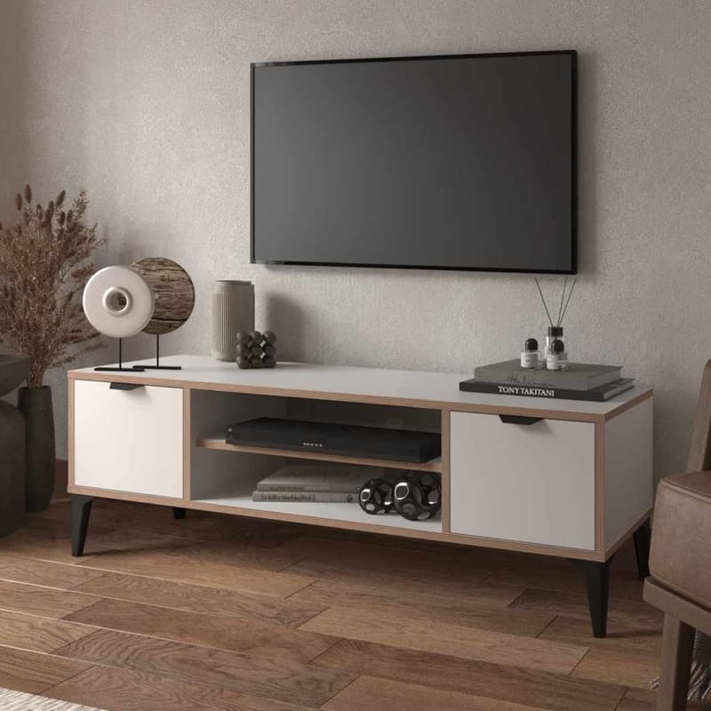 Olyros Tv-bänk 140 cm - Vit - Möbler - Tv möbel & mediamöbel - TV bänk & mediabänk