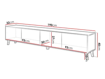 Orvik Tv-bänk 190 cm - vit - Möbler - Tv möbel & mediamöbel - TV bänk & mediabänk