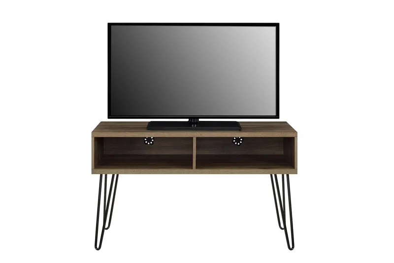 Owen Golvstående Tv Bänk 107 cm med Förvaring i Valnöt - Brun - Möbler - Tv möbel & mediamöbel - TV bänk & mediabänk