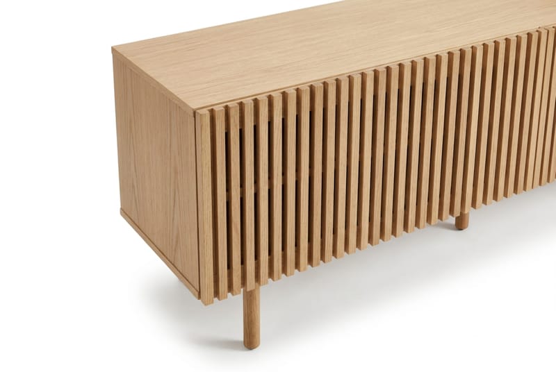 Peyra Ribbad Tv-bänk 160 cm - Natur - Möbler - Tv möbel & mediamöbel - TV bänk & mediabänk