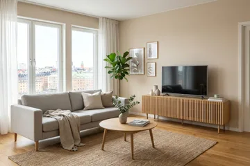 Peyra Ribbad Tv-bänk 160 cm - Natur - Möbler - Tv möbel & mediamöbel - TV bänk & mediabänk