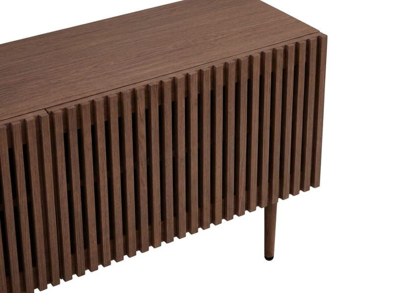 Peyra Ribbad Tv-bänk 200 cm - Valnöt - Möbler - Tv möbel & mediamöbel - TV bänk & mediabänk