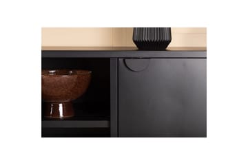 Piring Golvstående TV Bänk 120 cm med Förvaring i Metall - Svart - Möbler - Tv möbel & mediamöbel - TV bänk & mediabänk