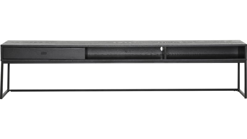 Regal Golvst ående TV-bänk 180 cm med Förvaring i Trä - Svart - Möbler - Tv möbel & mediamöbel - TV bänk & mediabänk