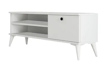 Reyne Tv Bänk 120 cm med Förvaring i Målat Trä - Vit - Möbler - Tv möbel & mediamöbel - TV bänk & mediabänk