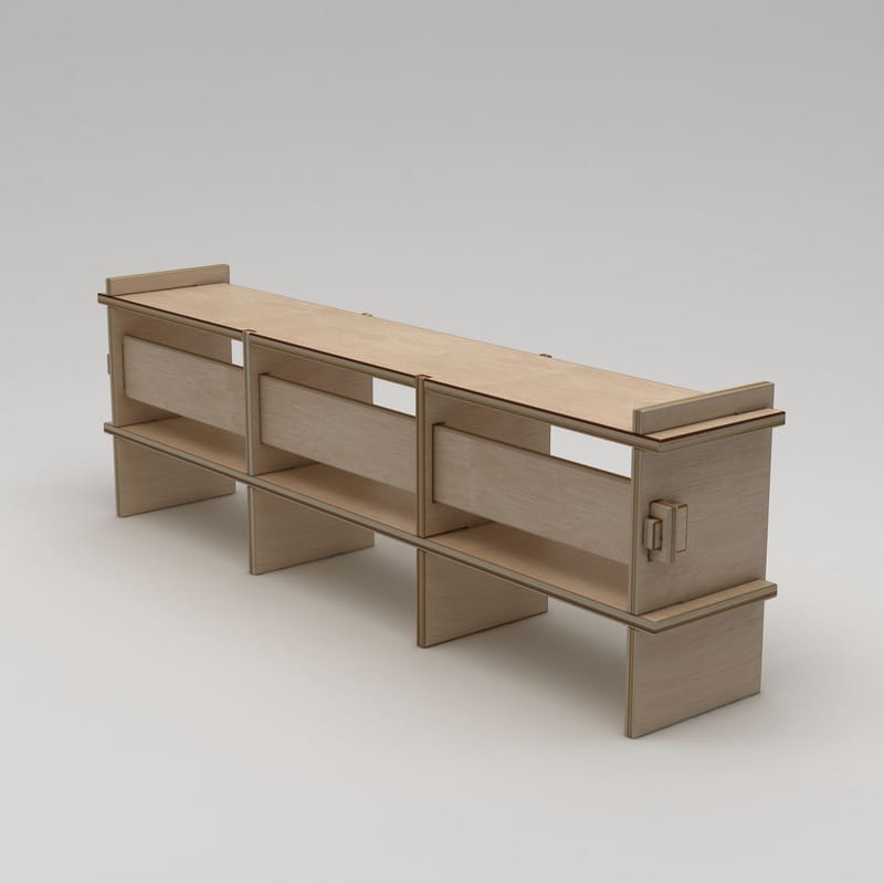 Ropira TV-bänk 220 cm - Naturträ - Möbler - Tv m öbel & mediamöbel - TV bänk & mediabänk