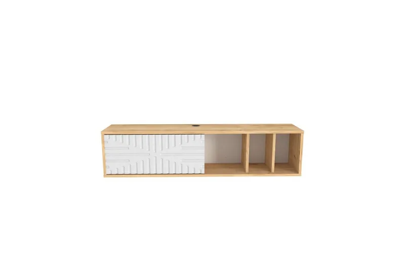 Saller Tv-bänk 140 cm, Ek/Vit