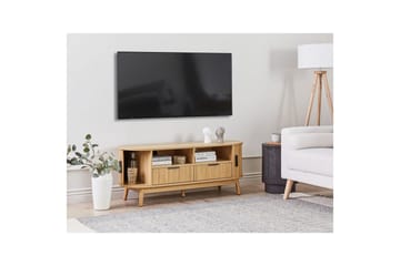 Selah Golvstående TV-bänk 120 cm med Förvaring i Ljust Trä - Brun - Möbler - Tv möbel & mediamöbel - TV bänk & mediabänk