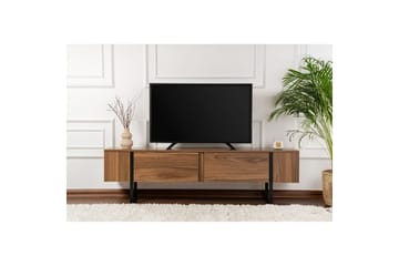Serenity Golvstående TV Bänk 180 cm med Förvaring i Valnöt - Brun - Möbler - Tv möbel & mediamöbel - TV bänk & mediabänk