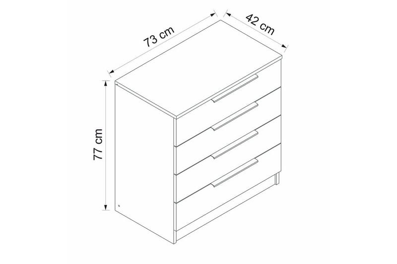 Serin Tv-skåp 73 cm - Valnöt - Förvaring - Förvaringsmöbler - Byrå - Hallbyrå