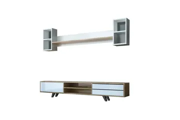Seyra Tv-stativ 45 cm - Vit/Ek - Möbler - Tv möbel & mediamöbel - TV-möbelset