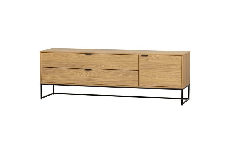 Silas TV-bänk 180 cm med Förvaring i Trä med Metallunderrede - Beige - Möbler - Tv möbel & mediamöbel - TV bänk & mediabänk