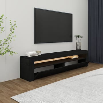Sorik Golvstående Tv Bänk 150 cm med Förvaring i Målat Trä - Svart - Möbler - Tv möbel & mediamöbel - TV bänk & mediabänk
