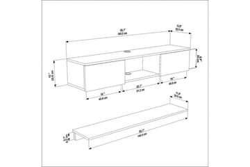 Sovric Tv-bänk 140 cm - Vit - Möbler - Tv möbel & mediamöbel - TV bänk & mediabänk