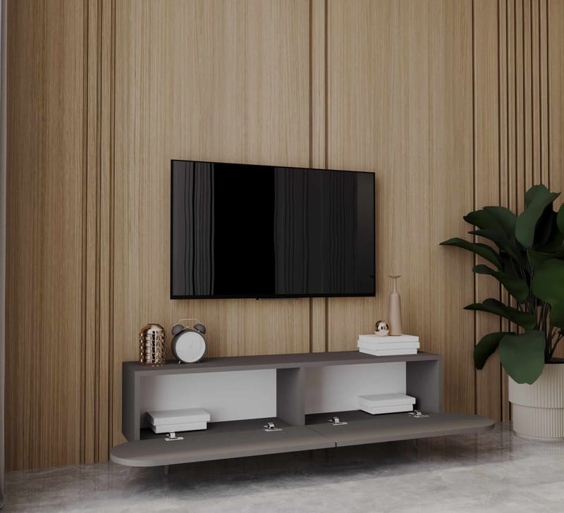 Svelor TV-bänk 140x49x30 cm - Grå - Möbler - Tv möbel & mediamöbel - TV bänk & mediabänk