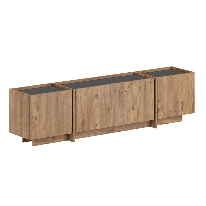 Sylvenn TV-bänk 180 cm - Atlantic Pine och Anthracite - Möbler - Tv möbel & mediamöbel - TV bänk & mediabänk