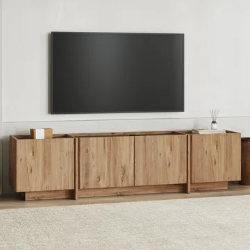 Sylvenn TV-bänk 180 cm - Atlantic Pine och Anthracite - Möbler - Tv möbel & mediamöbel - TV bänk & mediabänk