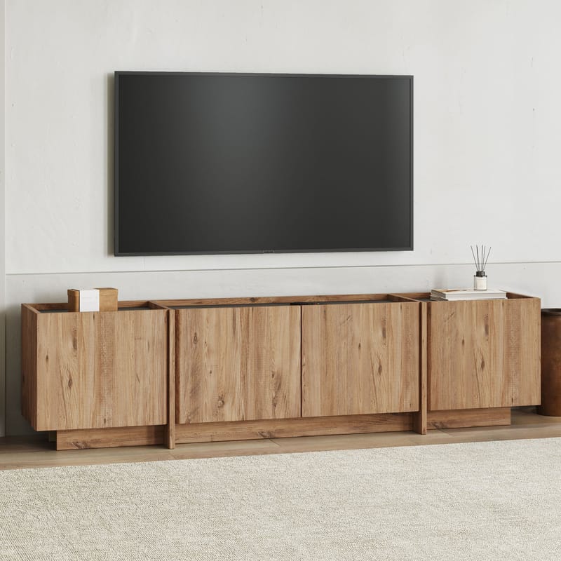 Sylvenn TV-bänk 180 cm - Atlantic Pine och Anthracite - Möbler - Tv möbel & mediamöbel - TV bänk & mediabänk