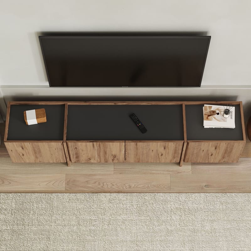 Sylvenn TV-bänk 180 cm - Atlantic Pine och Anthracite - Möbler - Tv möbel & mediamöbel - TV bänk & mediabänk