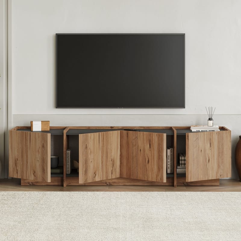 Sylvenn TV-bänk 180 cm - Atlantic Pine och Anthracite - Möbler - Tv möbel & mediamöbel - TV bänk & mediabänk