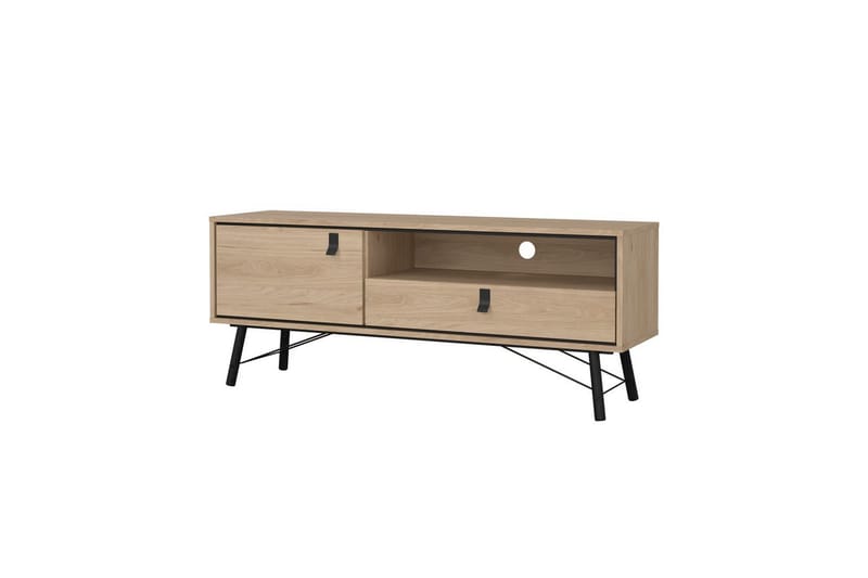 Tadami Golvstående TV-bänk 150 cm med Förvaring i Ljust Trä - Ljusbrun - Möbler - Tv möbel & mediamöbel - TV bänk & mediabänk