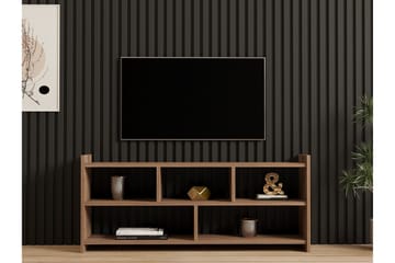 Taharoa Golvstående Tv Bänk 120 cm med Förvaring i Mörkt Trä - Brun - Möbler - Tv möbel & mediamöbel - TV bänk & mediabänk