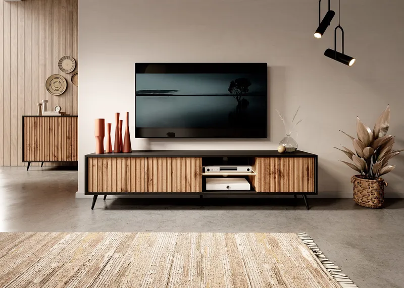 Tapas Tv-bänk 175 cm - Svart - Möbler - Tv möbel & mediamöbel - TV bänk & mediabänk