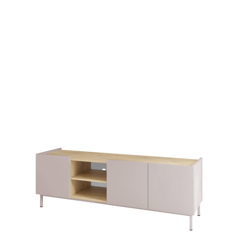 Tavrin Golvstående Tv-bänk 153 cm med Förvaring i Trä - Beige - Möbler - Tv möbel & mediamöbel - TV bänk & mediabänk