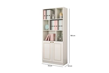 Thyrel Bokhylla 70 cm - Matt Vit - Förvaring - Hylla - Bokhylla