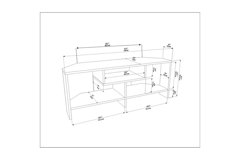 Torlin Tv-bänk 120 cm - Beige - Möbler - Tv möbel & mediamöbel - TV bänk & mediabänk