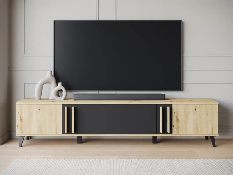 Torvos Tv-bänk 180 cm - Brun/Svart - Möbler - Tv möbel & mediamöbel - TV bänk & mediabänk