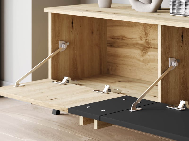 Torvos Tv-b änk 180 cm - Svart - Möbler - Tv möbel & mediamöbel - TV bänk & mediabänk