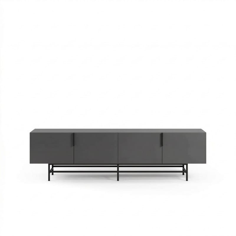 Truvia TV-bänk 200x55x35 cm - Antracit/Svart - Möbler - Tv möbel & mediamöbel - TV bänk & mediabänk