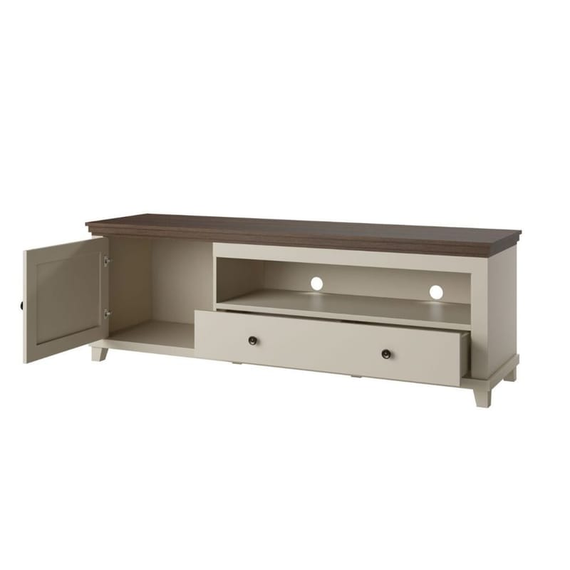 Tv-bänk Evora 1 dörr 1 låda - Ljus Beige - Möbler - Tv möbel & mediamöbel - TV bänk & mediabänk