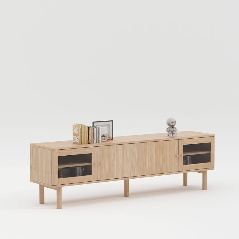 TV-bänk Hansen melamin 160x40x55 cm - ek - Möbler - Tv möbel & mediamöbel - TV bänk & mediabänk