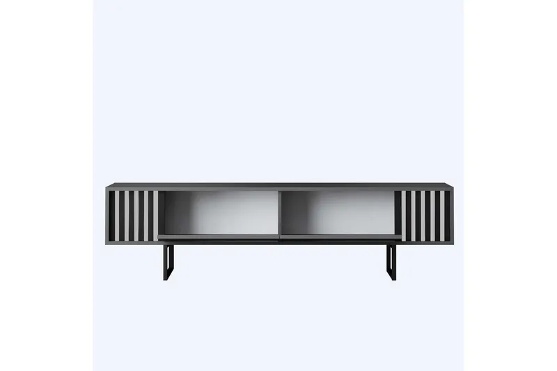 TV-bänk Jeval Antracit / Svart - Antracit / Svart - Möbler - Tv möbel & mediamöbel - TV bänk & mediabänk
