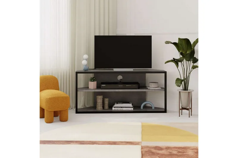 TV-bänk Kelinmoor Retro Grå - Retro Grå - Möbler - Tv möbel & mediamöbel - TV bänk & mediabänk
