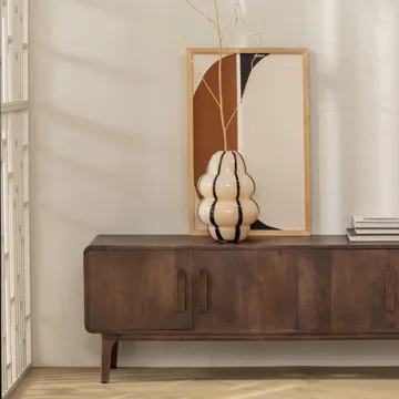 Tv-bänk Liya 150 cm - Mörkbrun - Möbler - Tv möbel & mediamöbel - TV bänk & mediabänk