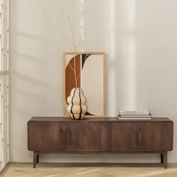 Tv-bänk Liya 150 cm - Mörkbrun - Möbler - Tv möbel & mediamöbel - TV bänk & mediabänk