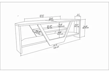 Andifli Tv-bänk 120x36,8 cm - Vit - Möbler - Tv möbel & mediamöbel - TV bänk & mediabänk